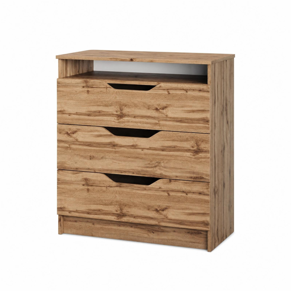 MebelStar Chest of Drawers Lilu 800 Tahoe oak, 81x40x89 cm (MBS-1345)