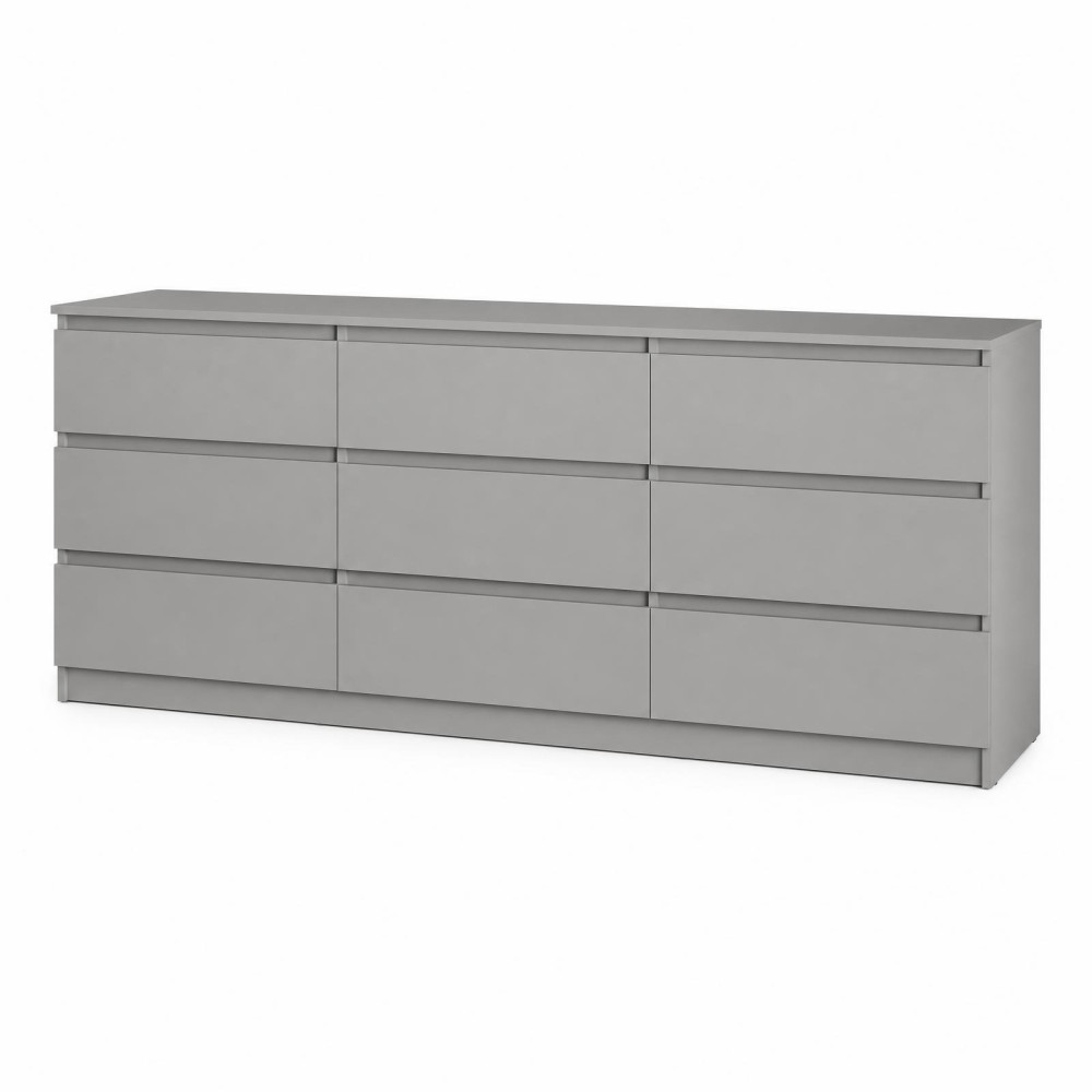 Комод в гостиную MebelStar Нео 9Ш 180x43x75,5 см Серая мышка (MBS-1327)