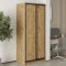 MebelStar Two-door wardrobe Uni BG 2DSP Tahoe Oak, 90x60x210 cm (MBS-11349)