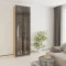 MebelStar 2-door wardrobe with mezzanine Oscar Showcase BL-B, standard Sonoma oak, 80x52x260 cm (MBS-6741)