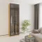 MebelStar 2-door wardrobe with mezzanine Oscar Showcase BL-B, standard Tahoe oak, 80x52x260 cm (MBS-6742)