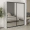MebelStar Two-door wardrobe Combo BG 2 Mirrors Concrete, 180x60x210 cm (MBS-11651)