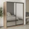 MebelStar Two-door wardrobe Combo BG 2 Mirrors Sonoma Oak, 180x60x210 cm (MBS-11671)