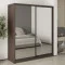 MebelStar Two-door wardrobe Combo BG 2 Mirrors Ristreto Oak, 180x60x210 cm (MBS-11663)