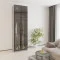 MebelStar 2-door wardrobe with mezzanine Oscar Showcase BL-B, standard Concrete, 80x52x260 cm (MBS-6735)