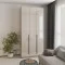 Шкаф 3-дверный с антресолью MebelStar Оскар Gloss BL-B, блок ящиков 120x52x260 см Кашемир/Кашемир (MBS-5441)