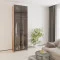 MebelStar 2-door wardrobe with mezzanine Oscar Showcase BL-B, standard Amber oak, 80x52x260 cm (MBS-6737)