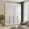 Шафа 4-дверна з антресоллю MebelStar Оскар Gloss BL-B, 4 додаткові полиці 200x52x260 см Дуб сонома/Білий (MBS-5583)