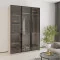 Шкаф 3-дверный MebelStar Оскар Витрина BL-B, стандарт 150x52x220 см Кашемир (MBS-6709)