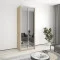 Two-door wardrobe MebelStar Standard AL 2 Mirrors 90x45x240 cm Sonoma oak (MBS-3806)