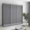 Шкаф-купе трехдверный MebelStar Стандарт AL 3ДСП 210x60x210 см Антрацит (MBS-2839)