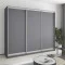 Шкаф-купе трехдверный MebelStar Уни AL 3ДСП 250x45x210 см Антрацит (MBS-3042)