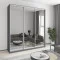 Шафа-купе тридверна MebelStar Комбо AL 3 Дзеркала 220x45x240 см Антрацит (MBS-2182)