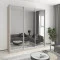 Шафа-купе тридверна MebelStar Комбо AL 3 Дзеркала 220x45x240 см Кашемір (MBS-2206)