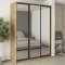 Шкаф-купе трехдверный MebelStar Стандарт BG 3 Зеркала 180x45x240 см Дуб тахо (MBS-8856)