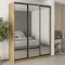 Шкаф-купе трехдверный MebelStar Стандарт BG 3 Зеркала 190x60x240 см Дуб тахо (MBS-8863)